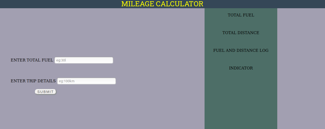 Milage Calculator